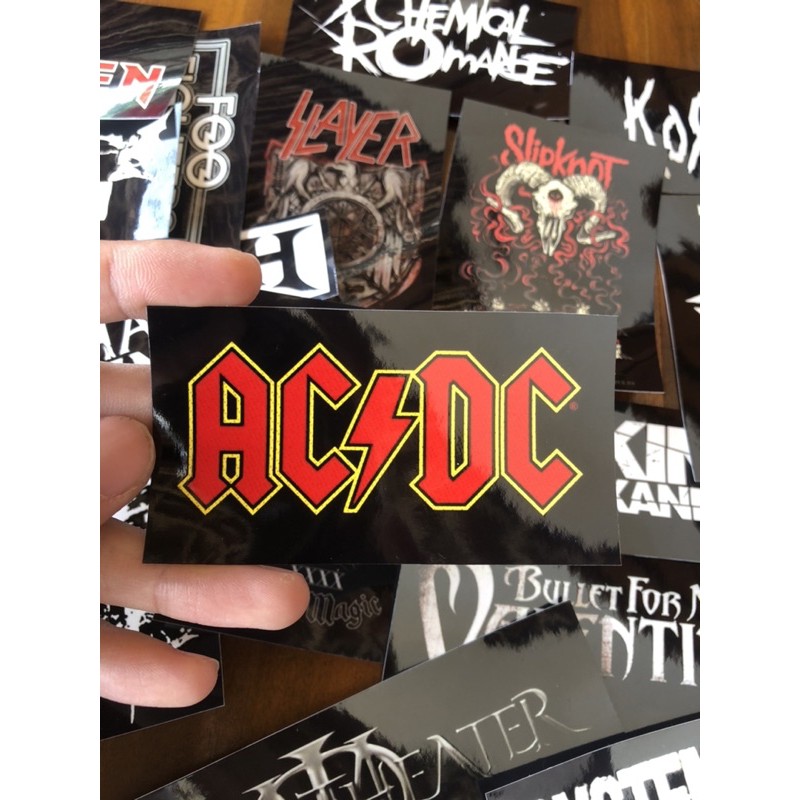 sticker pack stiker band metal hardcore populer barat rock untuk tumblr laptop koper case