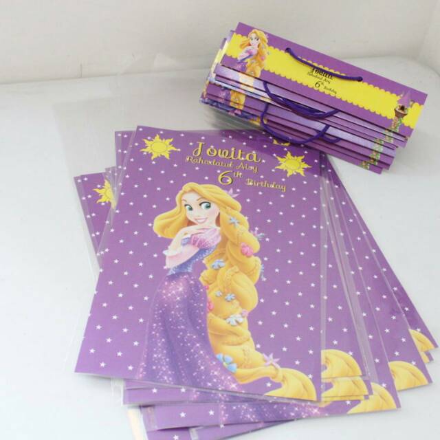

Plastik snack / plastik snack ulang tahun custom karakter princess rapunzel / tangled
