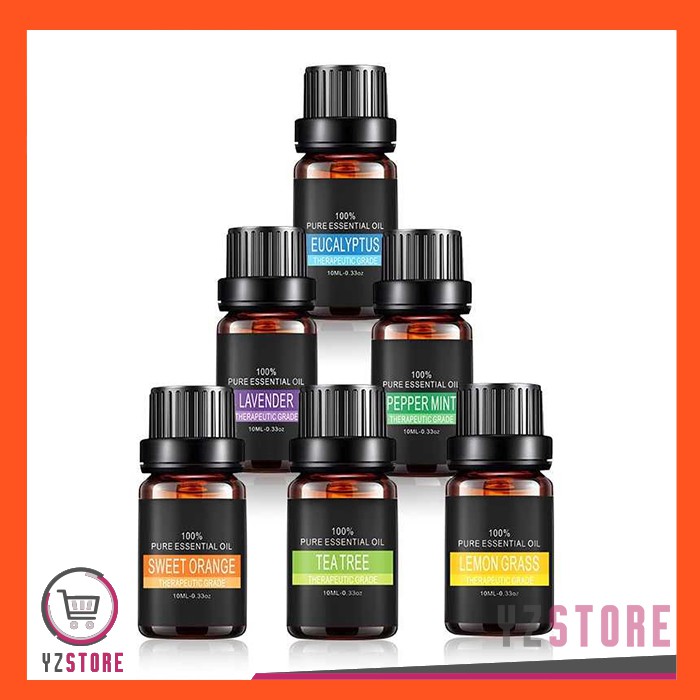 Essential Oil Aroma Terapi Aromatherapy Pengharum Ruangan Pure Diffuser 10ml 6PCS Pack YZ71