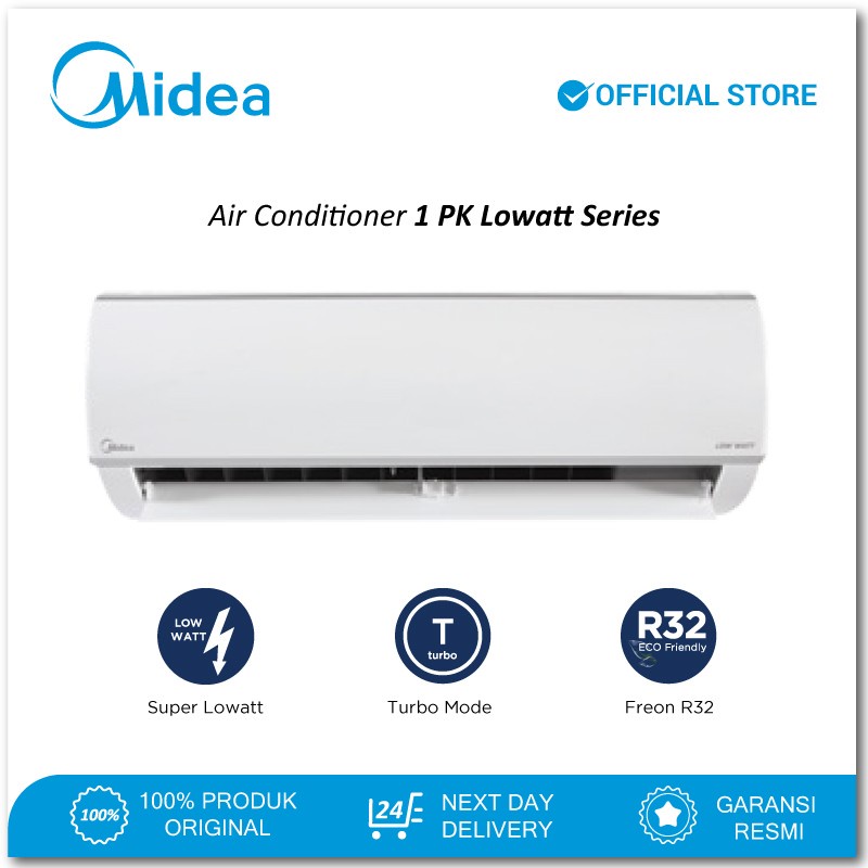 AC Midea 1 PK Low Watt - R32 Series - MSFO-09CRLN2-32