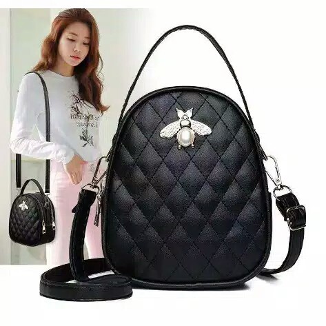 (PGBAGS) TAS SELEMPANG WANITA ZIP 2 &amp; 3 RUANG | KOREAN FASHION IMPORT PREMIUM #100305