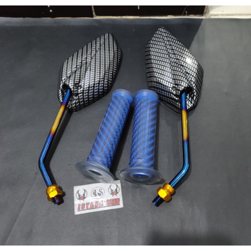 SPION CARBON TWOTONE JUPITER Z JUPITER MX MIO MOTOR YAMAHA PLUS GRIP CARBON