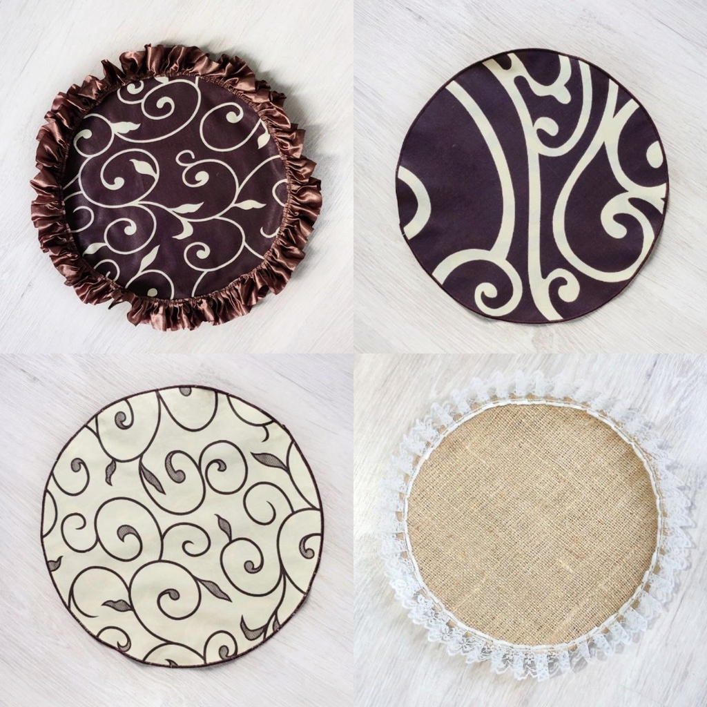 Taplak bundar / bulat kecil untuk meja 30 - 60 cm taplak meja minimalis / taplak meja hias / taplak 