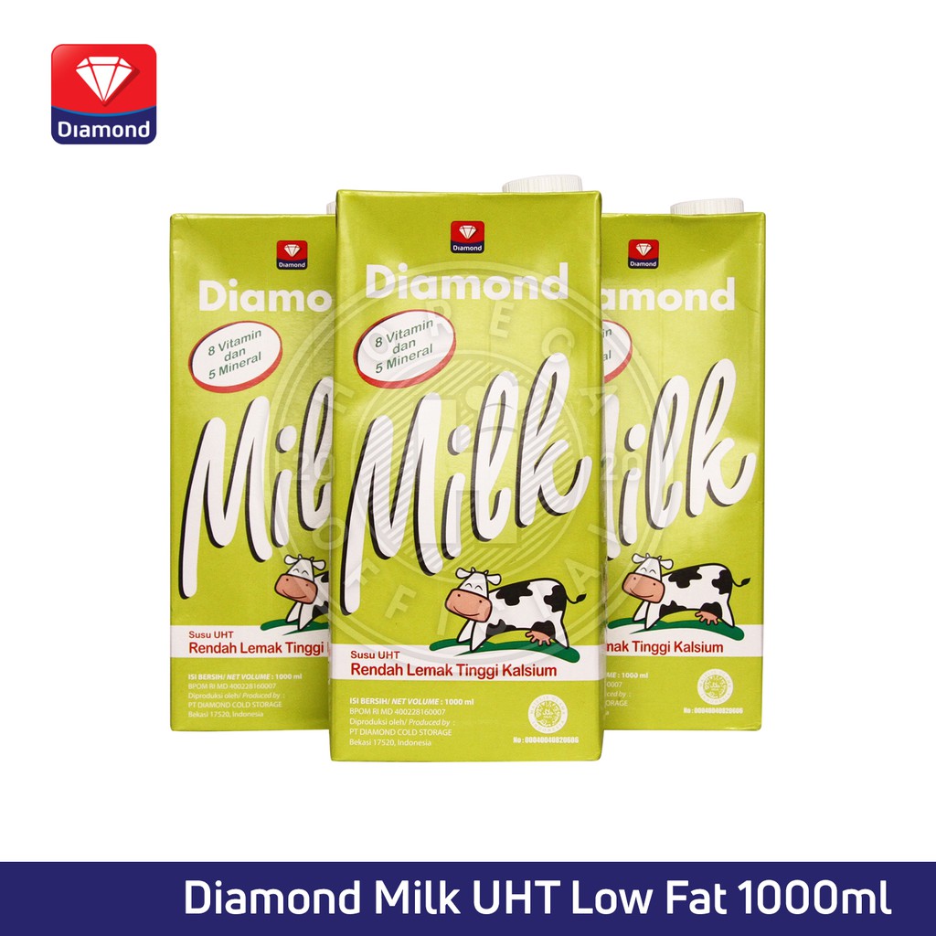 

Diamond UHT Low Fat 946ml / Susu UHT Rendah Lemak 946ML