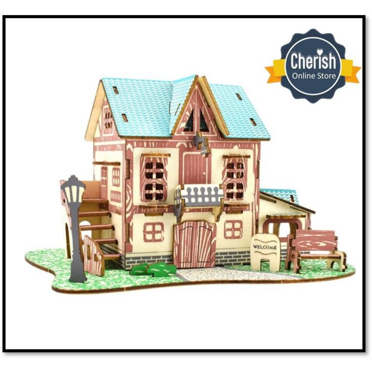 Wooden Puzzle House STAR HOTEL - Puzzle Kayu Rumah 3D | B-031