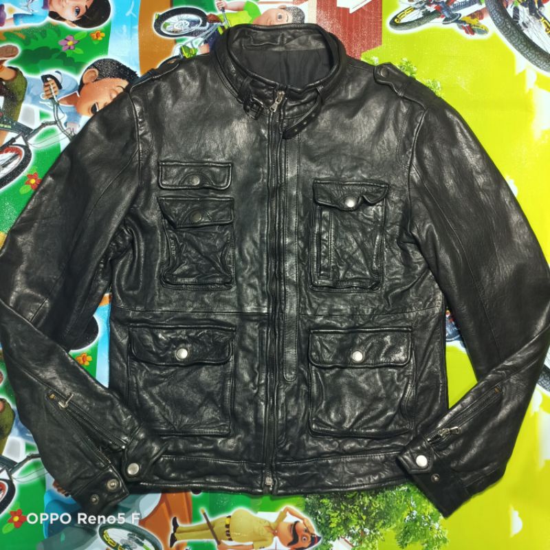 JAKET KULIT PRIA MODEL SAKU PDL BEKAS