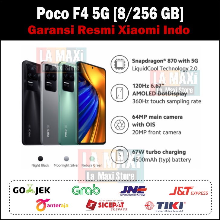 xiaomi poco f4 5g 8 256 gb  8gb 256gb  pocophone f4 garansi resmi