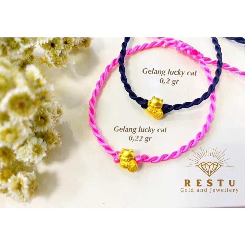 Gelang Emas Lucky cat