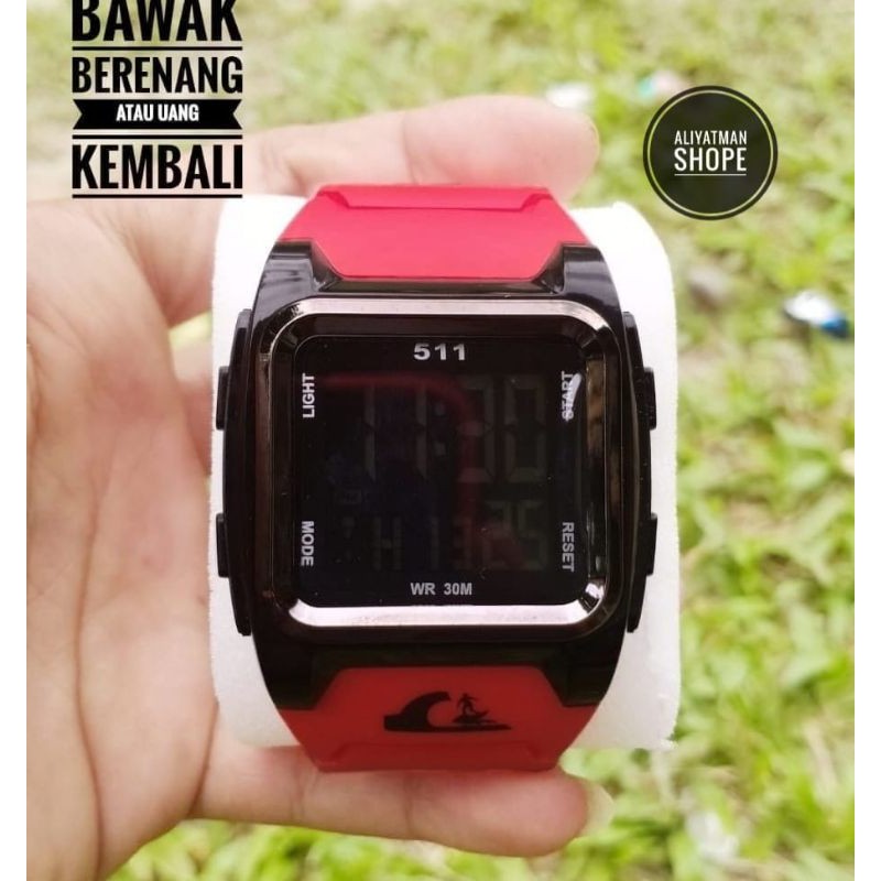 JAM TANGAN PRIA DIGITAL SEGI EMPAT SIMPLE TAHAN AIR