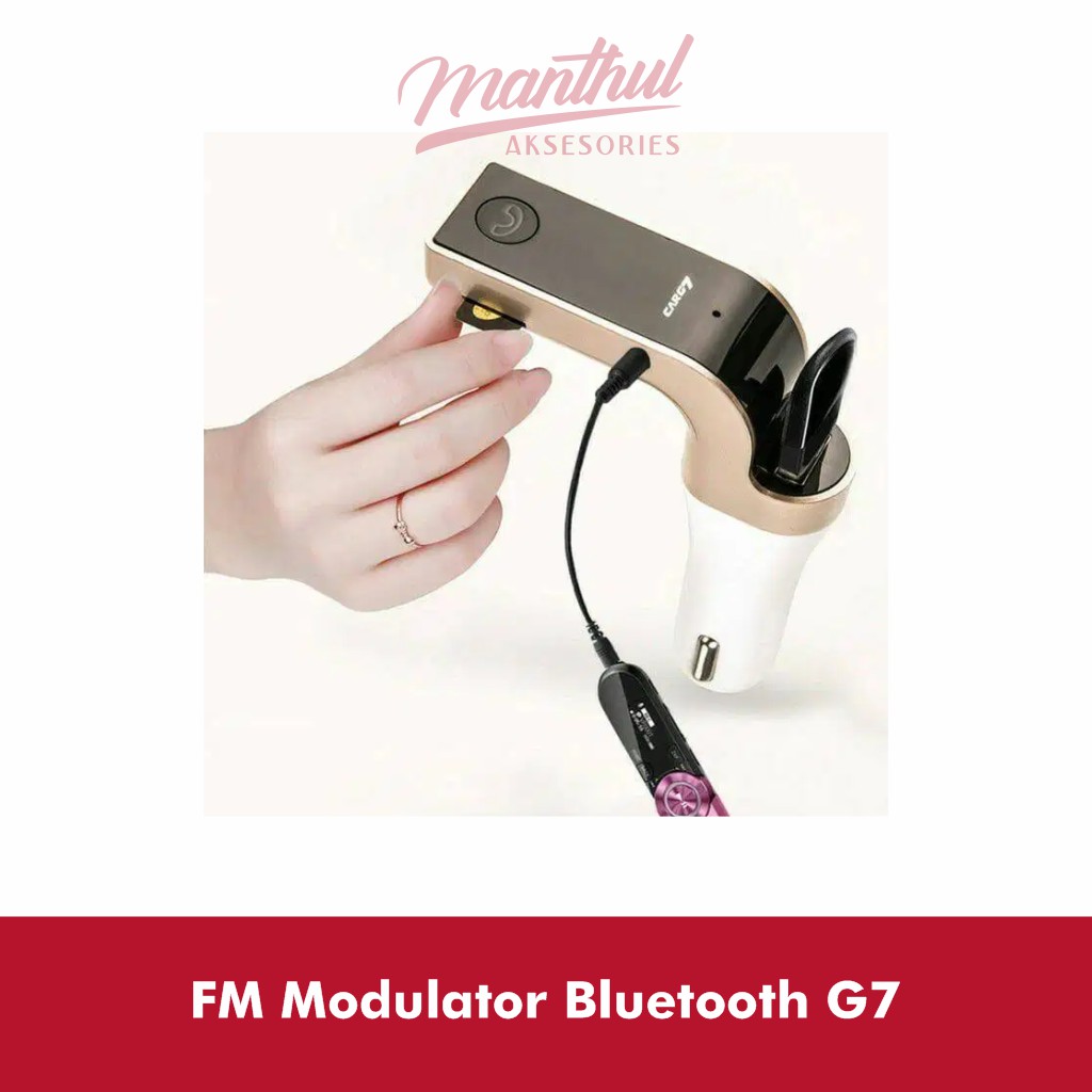 FM TRANSMITTER CAR G7 MODULATOR BLUETOOTH CHARGER MOBIL AUX MP3 USB - Random