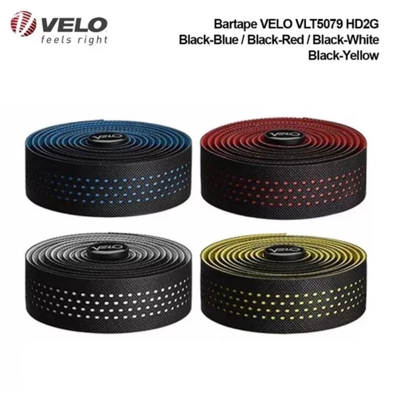 BARTAPE VELO 5079 PELILIT STANG SEPEDA HANDLEBAR TAPE ROADBIKE BALAP WARNA HITAM MERAH BIRU PUTIH
