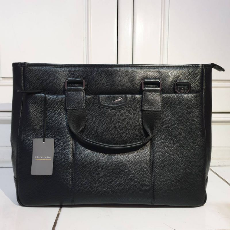 tas kantor kulit pria crocodile