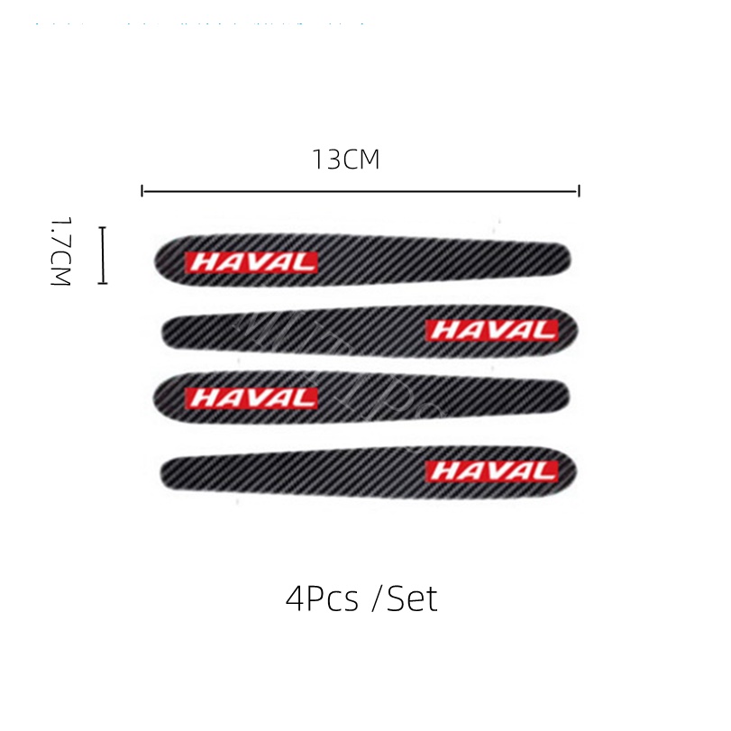 Haval 8Pcs Stiker Pelindung Handle Pintu Mobil Bahan Carbon Fiber Untuk H6 Jolion H2 H2s H1 2021 2022 H5 M4 H9