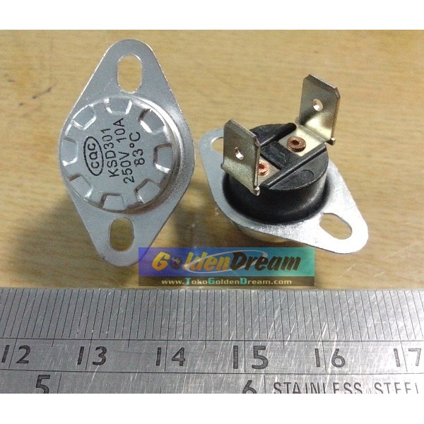 Thermostat Bimetal Sensor Suhu Pemutus Arus Otomatis 250V