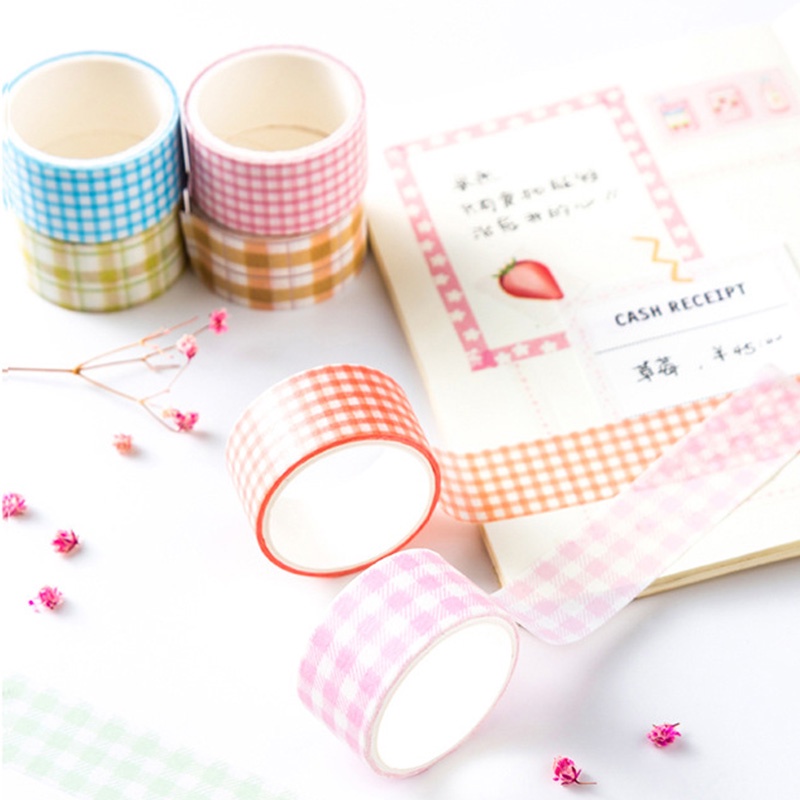 4 Rolls Vintage Stripe Masking Tape Sticker Simple Deco Washi Tape