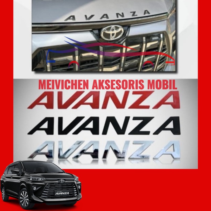 EMBLEM KAP MESIN TULISAN KAP MESIN TOYOTA ALL NEW AVANZA 2021 - 2023