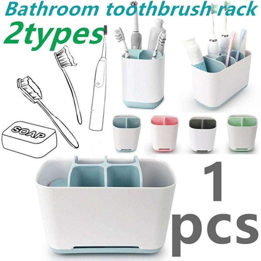 Solighter Tempat Sikat Gigi Tempat Brush Makeup Rumah Tangga Tempat Pasta Gigi Multifungsi