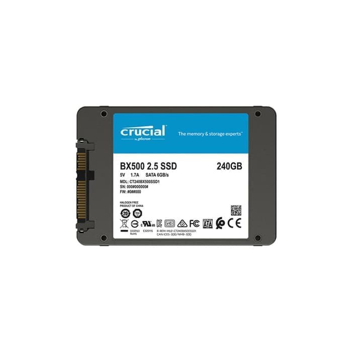 SSD CRUCIAL BX500 240GB SATA III - CT240BX500SSD1