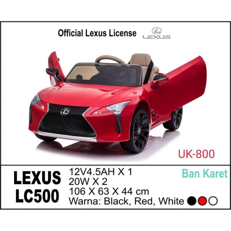 Mobil aki Lexus LC 500 Unikid UK 800 - mainan anak