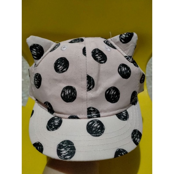 Preloved Like New With Little Deffect H&M Baby Hat Soft Pink Ear Preloved Topi Bayi HnM Baby Prelove
