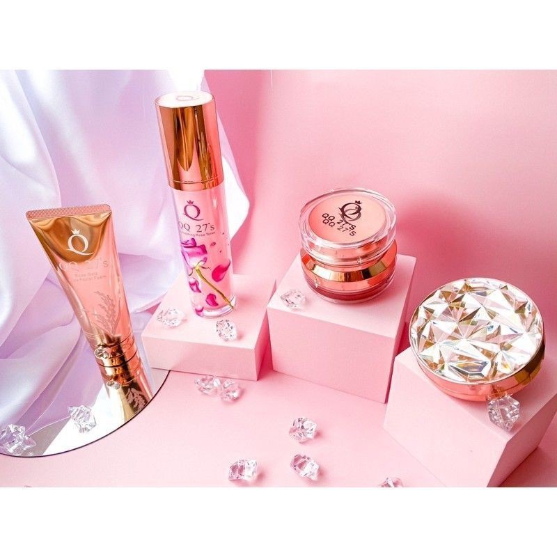 BPOM Paket 4pc Lady Cream QQ 27’s (Sabun+Toner+Cream+Cushion) Free Dompet
