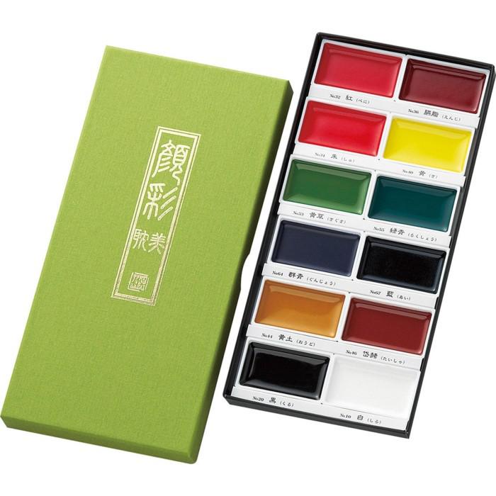 

Farelp | Kuretake Gansai Tambi Watercolor Palette - 12 Color Set Kekinian Terlaris