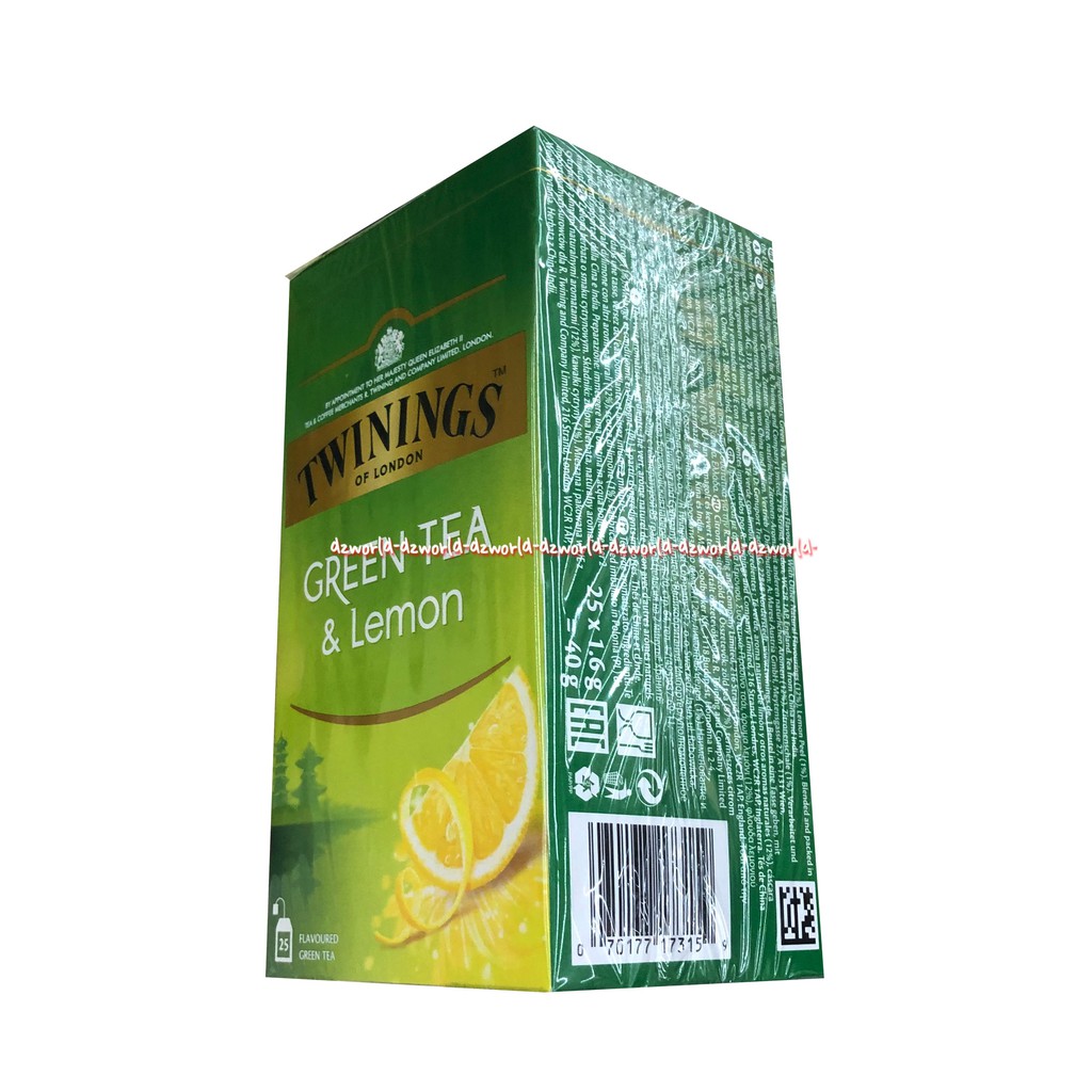 Twinings Green Tea &amp; Lemon 25Bag Teh Hijau Lemon Twining Greentea