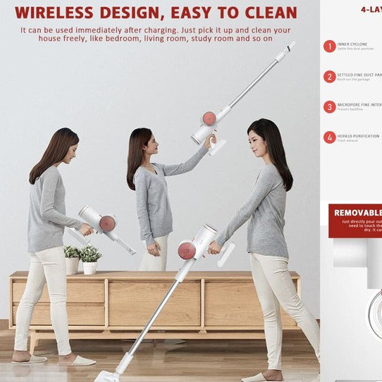 Deerma VC25 / VC25 Plus Handheld Wireless Vacuum Cleaner Penyedot Debu