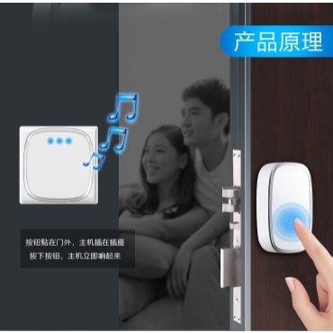 Bel Rumah Wireless Door Bell Waterproof Pintu 1 Receiver [READY STOCK bell rumah doorbell bell pintu