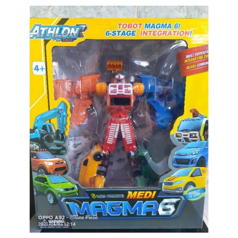 MAINAN ANAK TOBOT MAGMA 6 MEDI / KADO MAINAN ANAK COWOK
