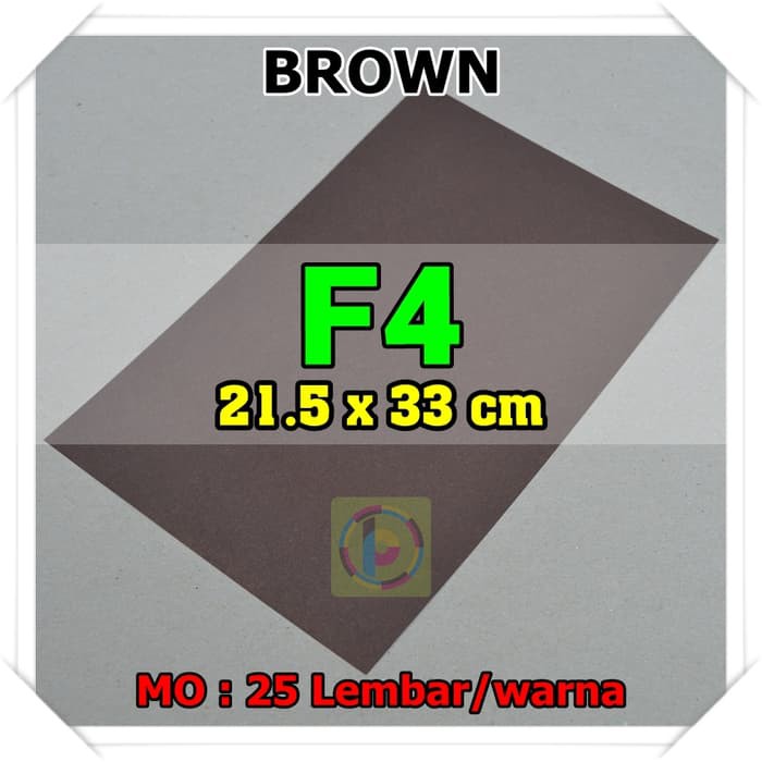 

Jual Kertas Karton Jasmine Uk. F4 BROWN COKLAT TUA Limited
