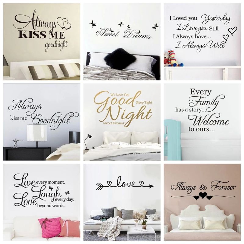 Stiker Dinding Aesthetic Kamar Tidur Quotes
