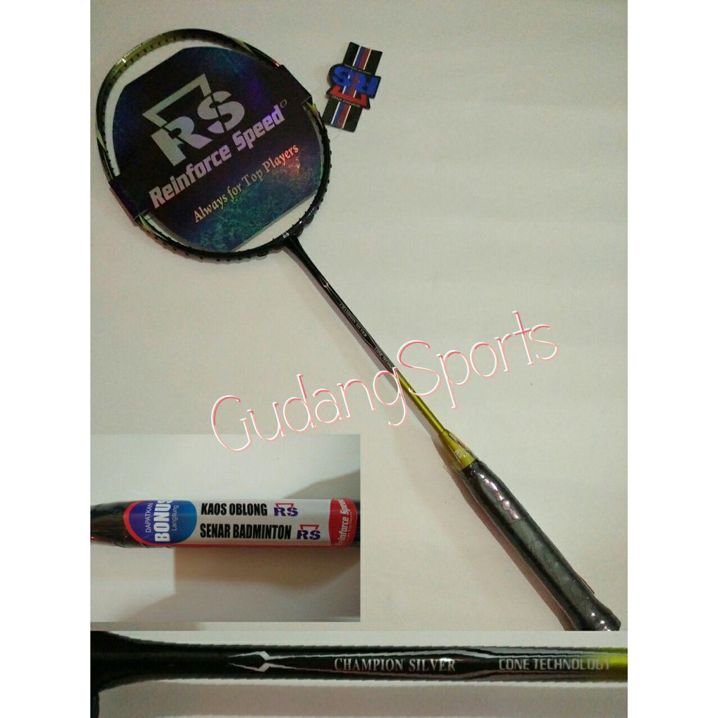 Raket Badminton RS Champion Silver - 100%Original Rs