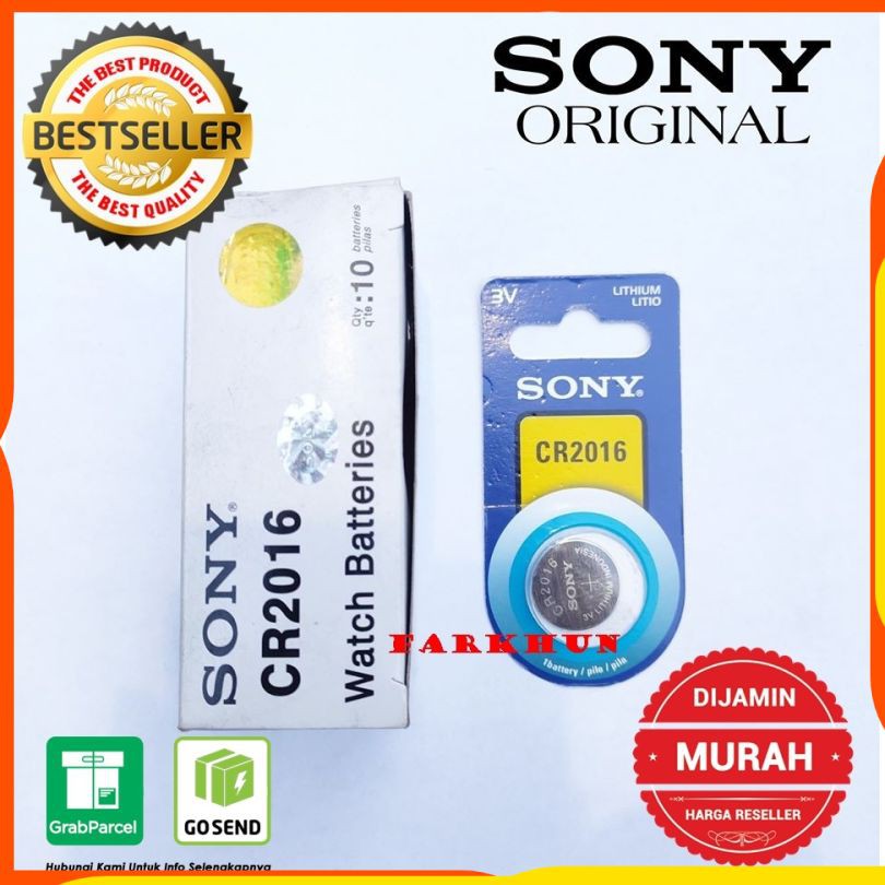 BATERAI ORIGINAL SONY CR2016 BEST SELLER BATTERY CR 2016 LITHIUM 3V CR-2016 BATRE BATREI ORI BATERI