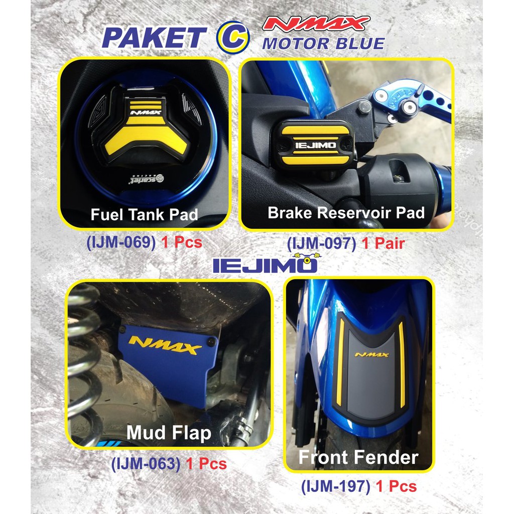 Unik AKSESORIS NMAX 155 - PAKET MUD FLAP NMAX 155 - RESERVOIR PAD NMAX 155 Murah
