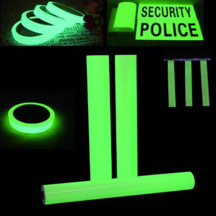 Lakban Luminous Tape Stiker Lakban Glow in the Dark 2cm x 3m - HIJAU