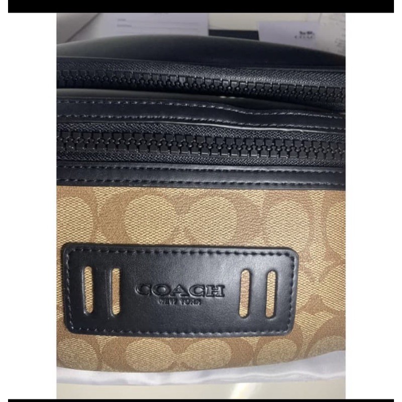 tas waistbag cowok pria coach signature terrain original