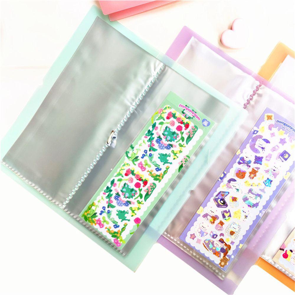 [Elegan] Tempat Nota Kartu Siswa Perlengkapan Sekolah|Stiker Foto Nota Warna Dengan Penyimpanan Scrapbooking 30slot