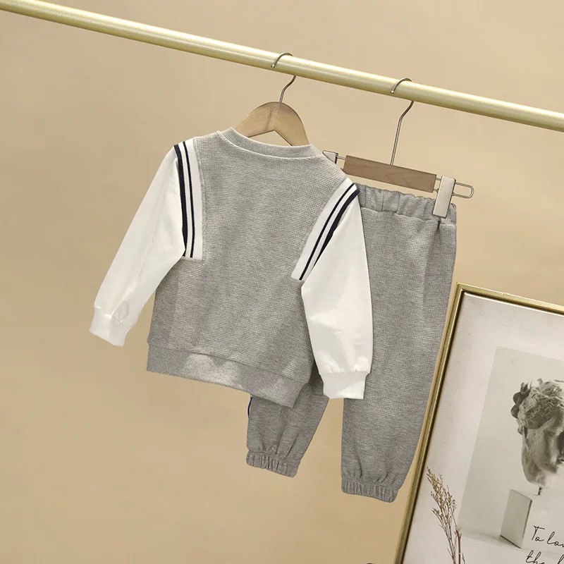 COD Setelan anak laki laki import sweater anak laki laki lengan panjang impor baju anak cowok import motif beruang-4