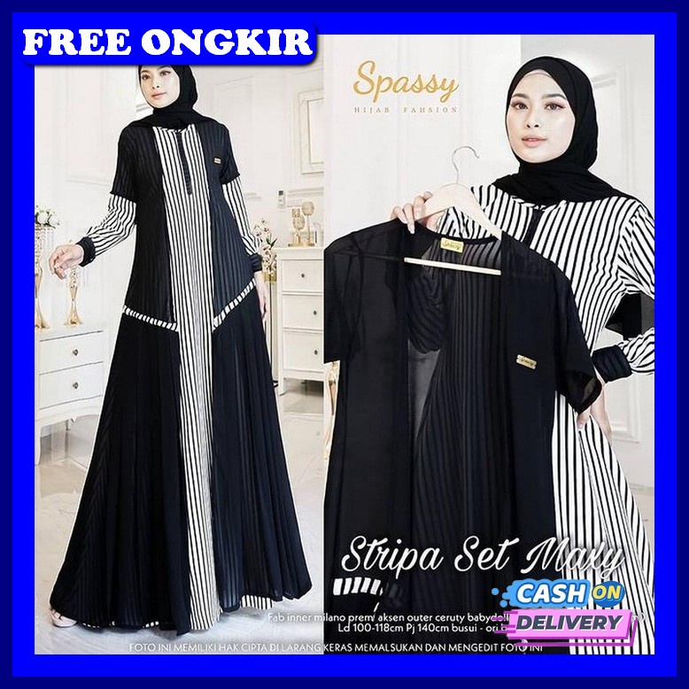 Games Polos Mewah Jumbo Gamis Remaja Kekinian Import Terbaru 2022 Gami Gamis Terbaru 2021 Stripa Se