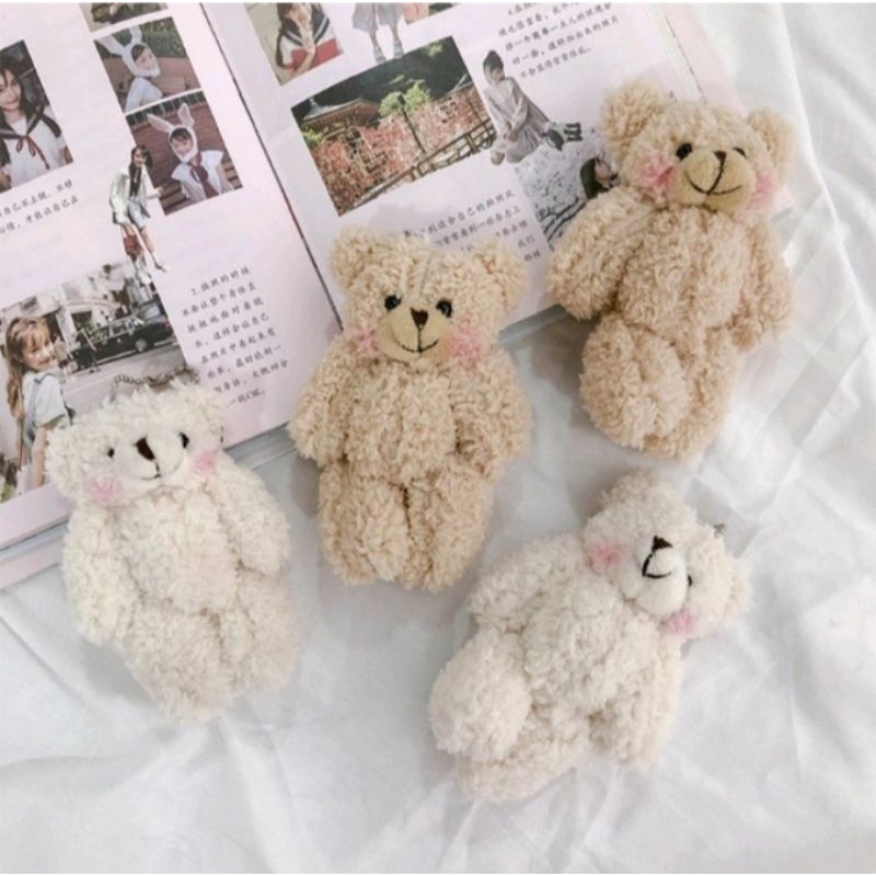 GANTUNGAN KUNCI LUCU BENTUK BONEKA BERUANG PLUSH / GANTUNGAN TAS KOREA LUCU