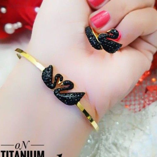 Titanium Gelang dan Cincin 2713n