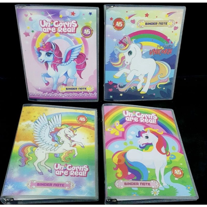 Map Binder/Binder Slip/binder Gliter/binder anak A5-UNICORN slip