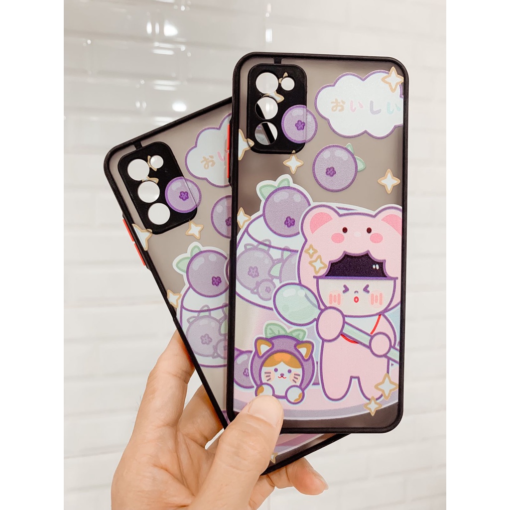 Skin Feel Case Camera Protection Case Brand Boba Lilac Ungu FM13 FM14 FM15 for Oppo A52 A72 A92 A54 A74 Real me 6 Narzo 7 20 Pro