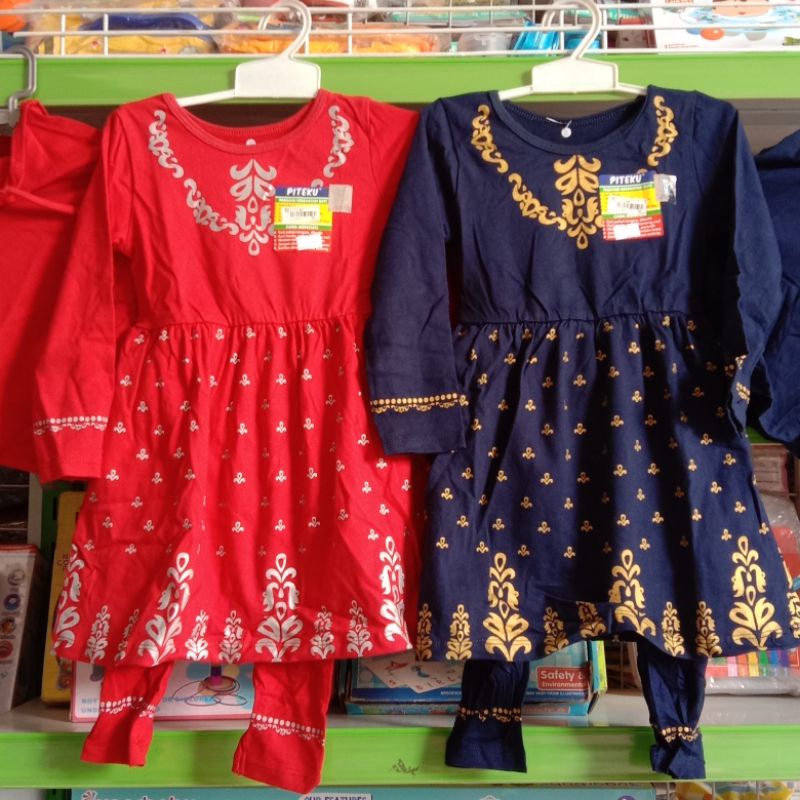 Obral Tutup Toko Nadiva BAJU MUSLIM PITEKU SET HIJAB DRESS PITEKU & LENGGING & HIJAB  MIANGLE KALIKA