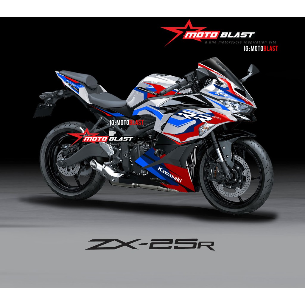 Decal Stiker Ninja ZX25R Livery BMW RWB Full Body Motoblast