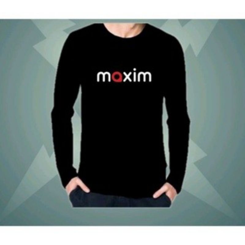 Kaos Distro Pria Pengiriman Maxim Hanya Depan / Kaos Lengan Panjang