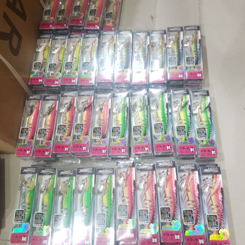 Umpan Lure Egi AXZ Rattle Squid jig 3.0 3.5g