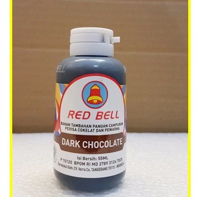 

PEWARNA DAN PERISA RED BELL RASA DARK CHOCOLATE COKLAT 55ML