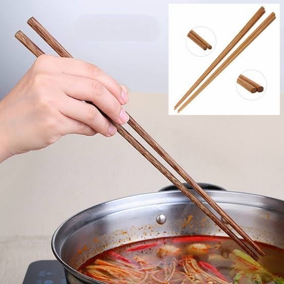 Sumpit Besar Kayu Lancip Jumbo / Sumpit Panjang Hot Pot / Sumpit Shabu Shabu